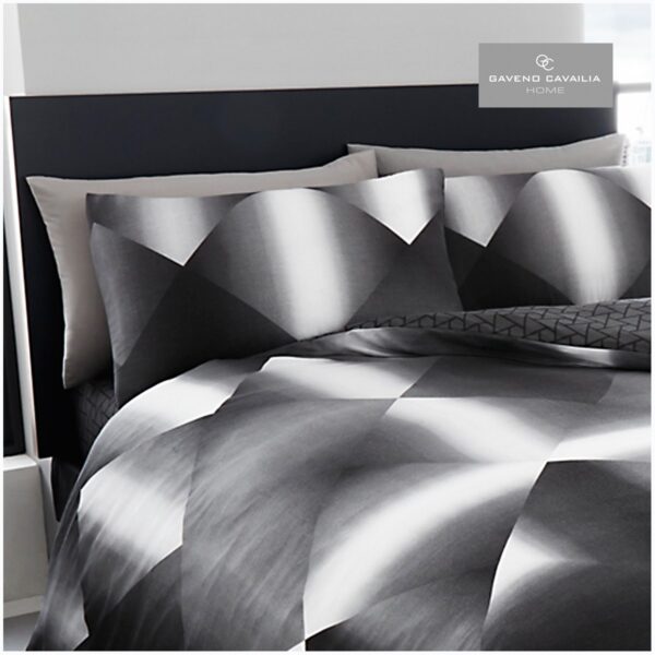 3D TRIANGLE DUVET SET BLACK/GREY - Image 3