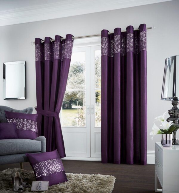 AVIV CURTAINS AUBERGINE