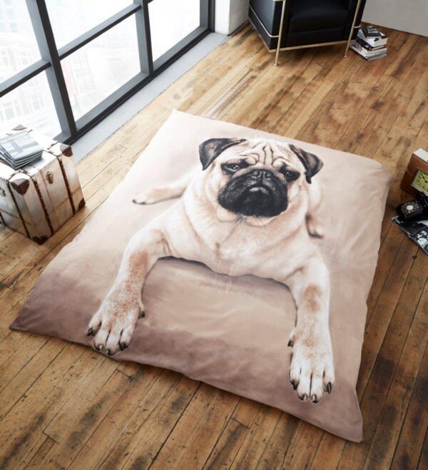 3D PUG DOG THROW