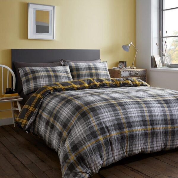 SEER SUCKER TARTAN DUVET SET - Image 6