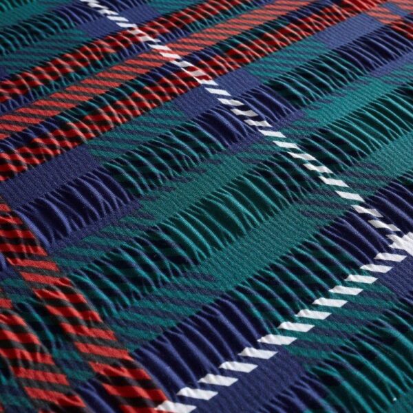 SEER SUCKER TARTAN DUVET SET - Image 4